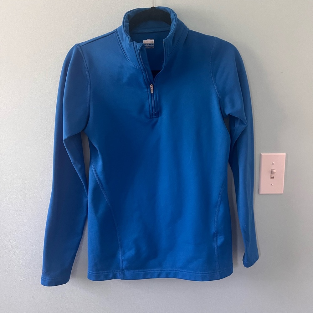 Nike Blue DRY-FIT Quarter-Zip Pullover